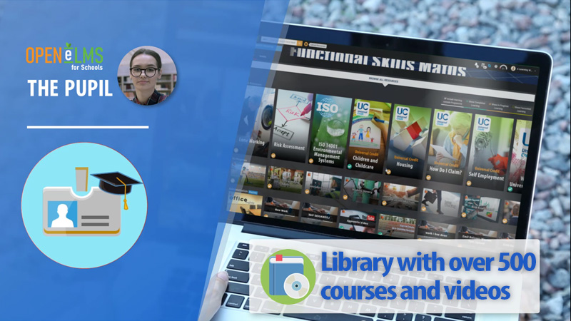 Library with other 250 elearning courses